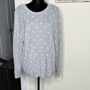 Polka dot sweater.